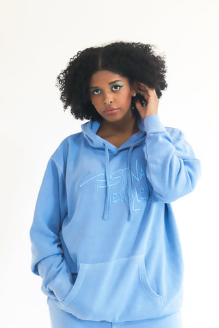 Cristina Tenille Embroidered Fleece Hoodie