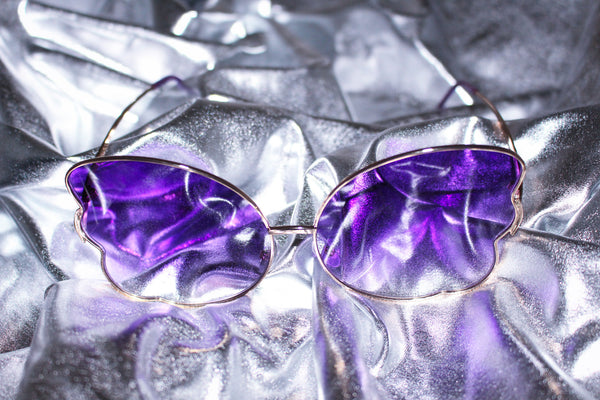 Gold Rimmed Butterfly Sunglasses