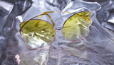 Gold Rimmed Butterfly Sunglasses